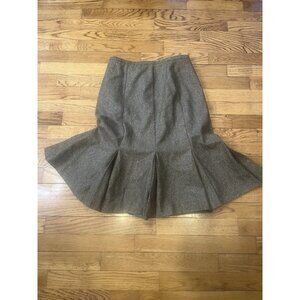 Vintage Brooks Brothers Wool Skirt Women's 4 Knee Pencil Flared Houndstooth
